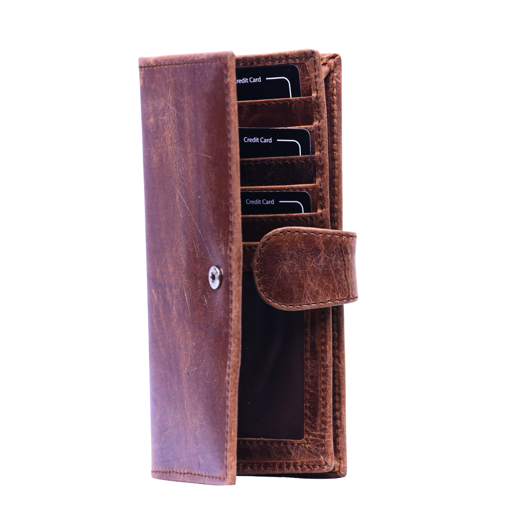 Classic Tall Snap Leather Wallet