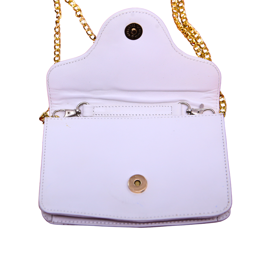 Elegant White Ladies Purse Premium Synthetic Leather Handbag for Women Stylish Shoulder Bag