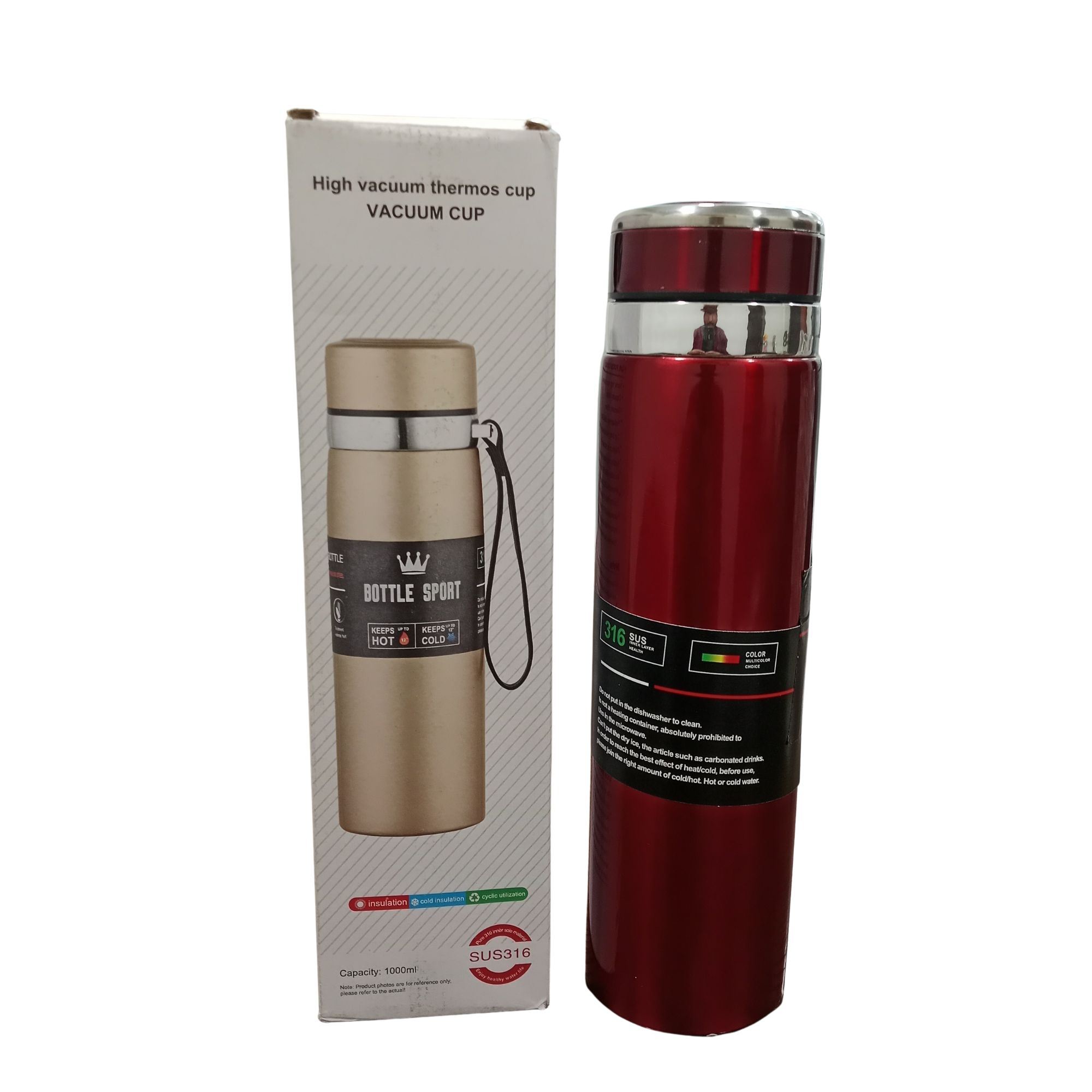 Alsultan Premium Vacuum Insulated Steel Water Bottle