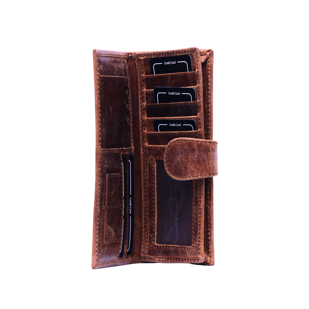 Classic Tall Snap Leather Wallet