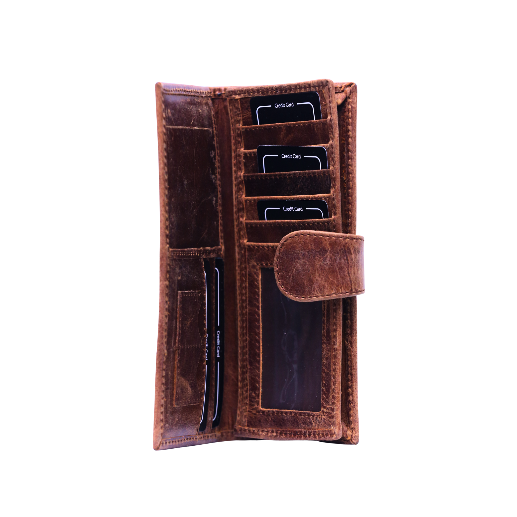 Classic Tall Snap Leather Wallet
