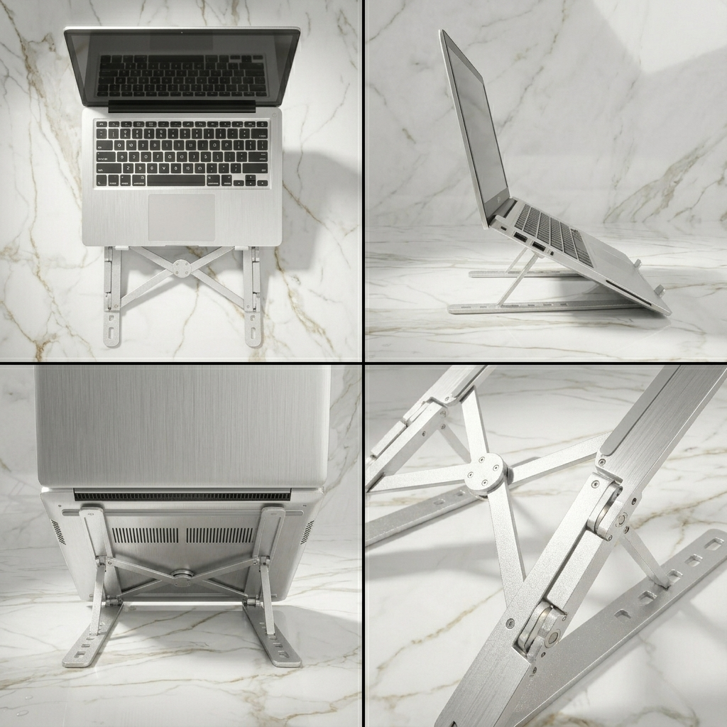 Adjustable Metal Laptop Stand Ergonomic Aluminum Desk Stand for Laptop, MacBook & Notebook