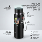 Alsultan Sports Vacuum Insulated Stainless Steel Water Bottle Hot & Cold Thermal Flask with Carry Strap
