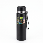 Alsultan Sports Vacuum Insulated Stainless Steel Water Bottle Hot & Cold Thermal Flask with Carry Strap