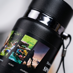 Alsultan Sports Vacuum Insulated Stainless Steel Water Bottle Hot & Cold Thermal Flask with Carry Strap