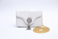 Elegant White Ladies Purse Premium Synthetic Leather Handbag for Women Stylish Shoulder Bag