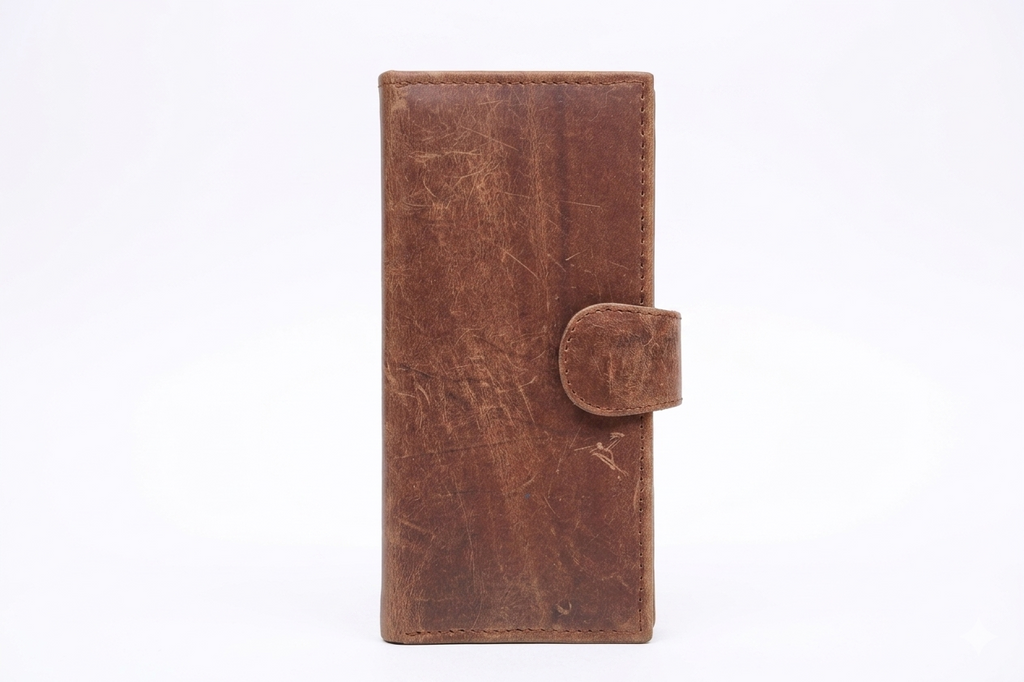 Classic Tall Snap Leather Wallet